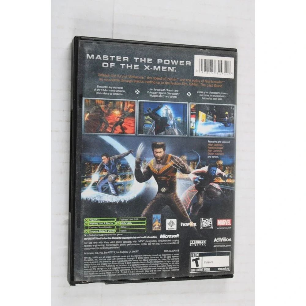 X-Men: The Official Game (Microsoft Xbox, 2006) Complete With Manual